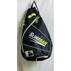 Franklin Sling Bak Bag Baseball Black Neon Yellow Zipped Pockets